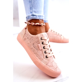 Openwork Sneakers Big Star JJ274059 Vaalea pinkki vaaleanpunainen 3