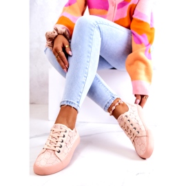 Openwork Sneakers Big Star JJ274059 Vaalea pinkki vaaleanpunainen 5