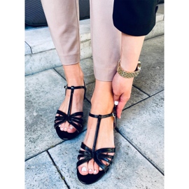 Sparkle Black matalakorkoiset sandaalit musta 1