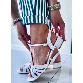 Sparkle White matalakorkoiset sandaalit valkoinen 1