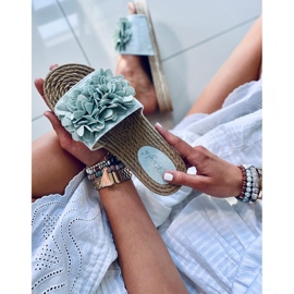 Kukkajuhla Primrose Green -tossut vihreä 1