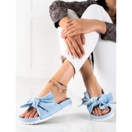 SHELOVET Muodikkaat tossut rusetilla sininen 1