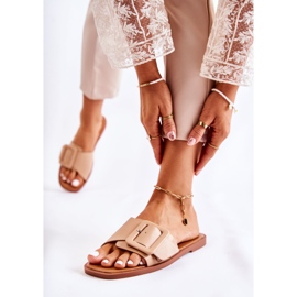 FE1 Naisten muodikkaat tossut kesä cappuccinoon Sylvia beige 1