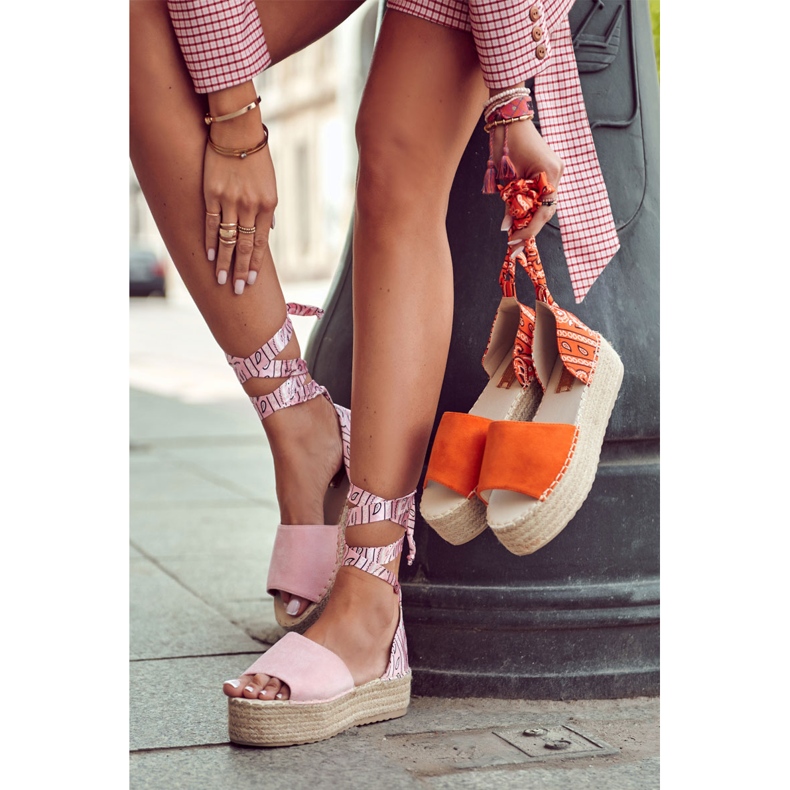 FB2 Suede oranssi kiila sandaalit Livia 1