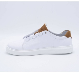 Polbut Miesten nahkaiset urheilukengät 2109 valkoinen 1