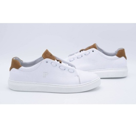 Polbut Miesten nahkaiset urheilukengät 2109 valkoinen 4