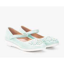 BM Vihreät kiiltävät balerinat lapsille Alaja 1