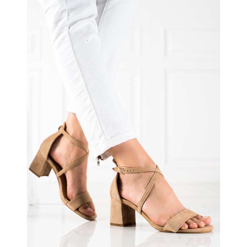 Seastar Beiget korkeakorkoiset sandaalit 1