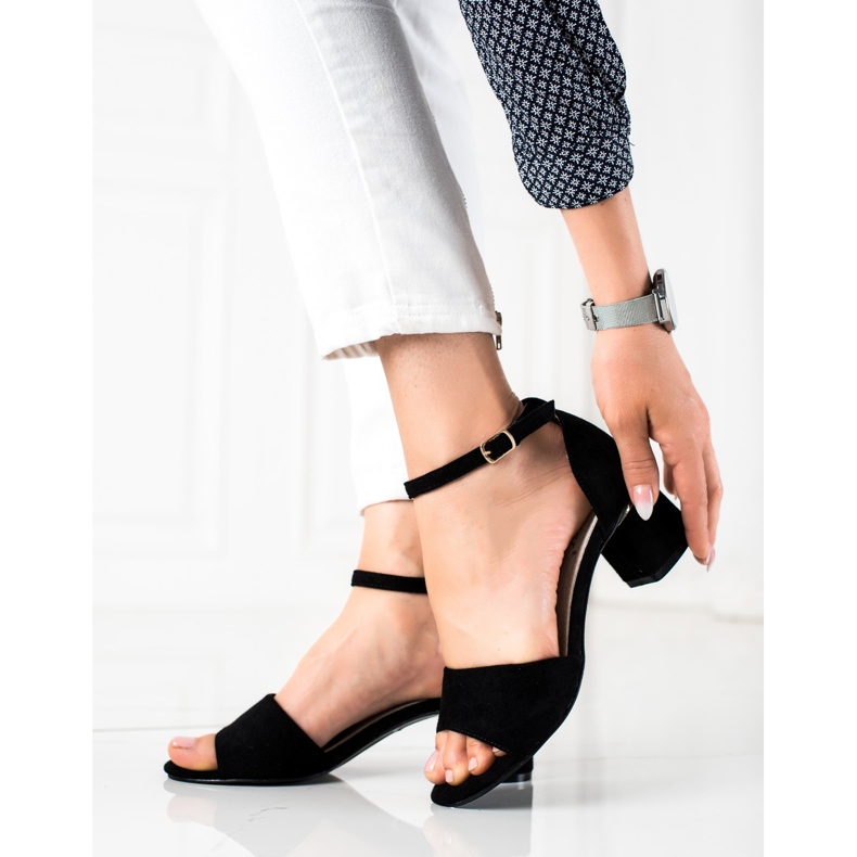 Seastar Tyylikkäät sandaalit korkokengissä musta 1