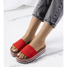 Punaiset sandaalit Bonython-korkkipohjassa punainen 2