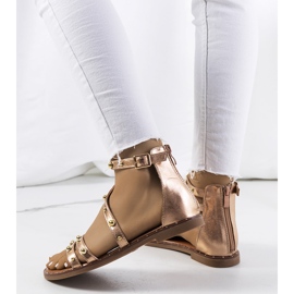 Krolt pinkki nastoitettu sandaalit vaaleanpunainen 1