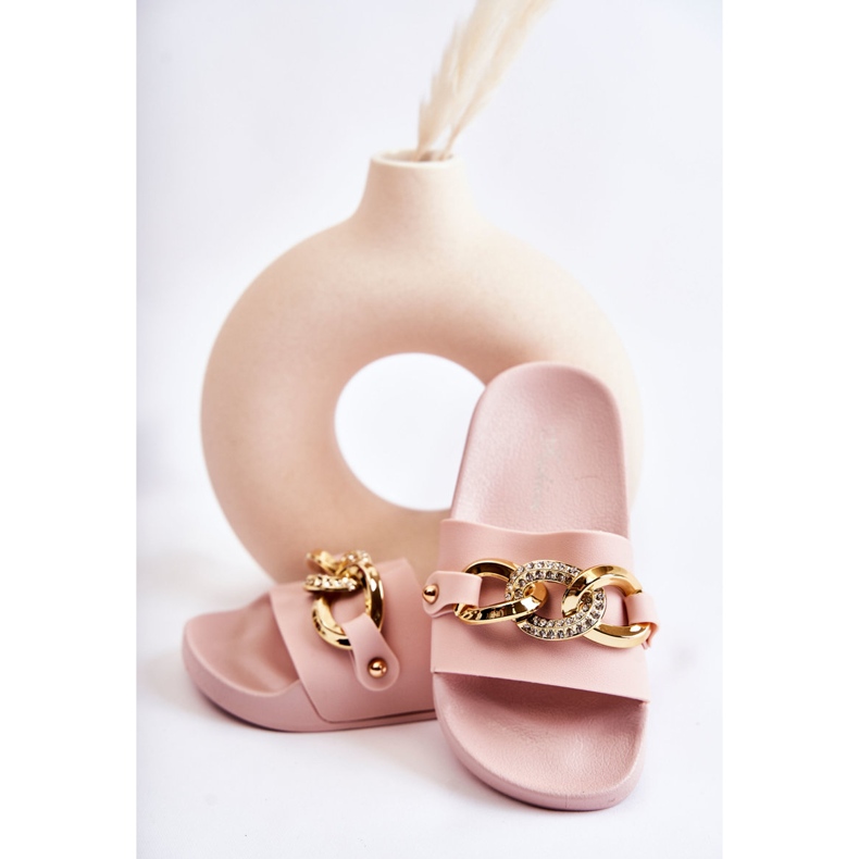 FK1 Lasten kumitossut koristeellisella ketjulla Pinkki Suzie vaaleanpunainen 2