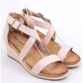 Ashlyn Nude wedge sandaalit beige vaaleanpunainen 1