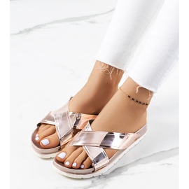 Naisten kullanväriset Nicolay-tossut vaaleanpunainen kultainen 1