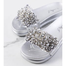 Hopeiset tossut Marthas-tasolla hopea 1