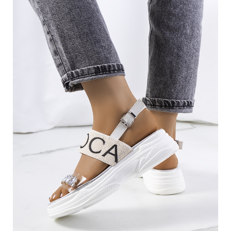 Hanin naisten valkoiset sandaalit valkoinen 1