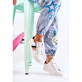 FK2 Naisten urheilukengät, jotka on sidottu valkoiseen Renesmeen valkoinen musta vaaleanpunainen kultainen 1