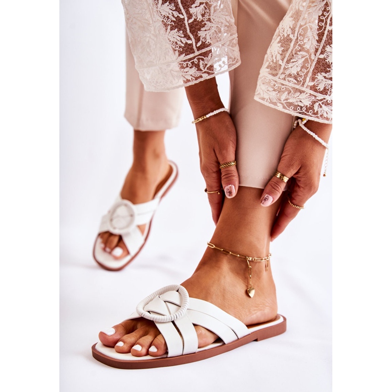 Naisten muodikkaat valkoiset Sansa-tossut valkoinen 2