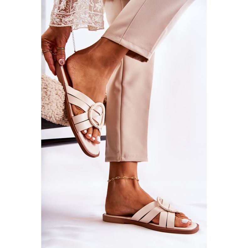 FE1 Naisten muodikkaat beigenväriset Sansa-tossut 2