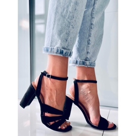 Leslie Black korkokengät sandaalit musta 1