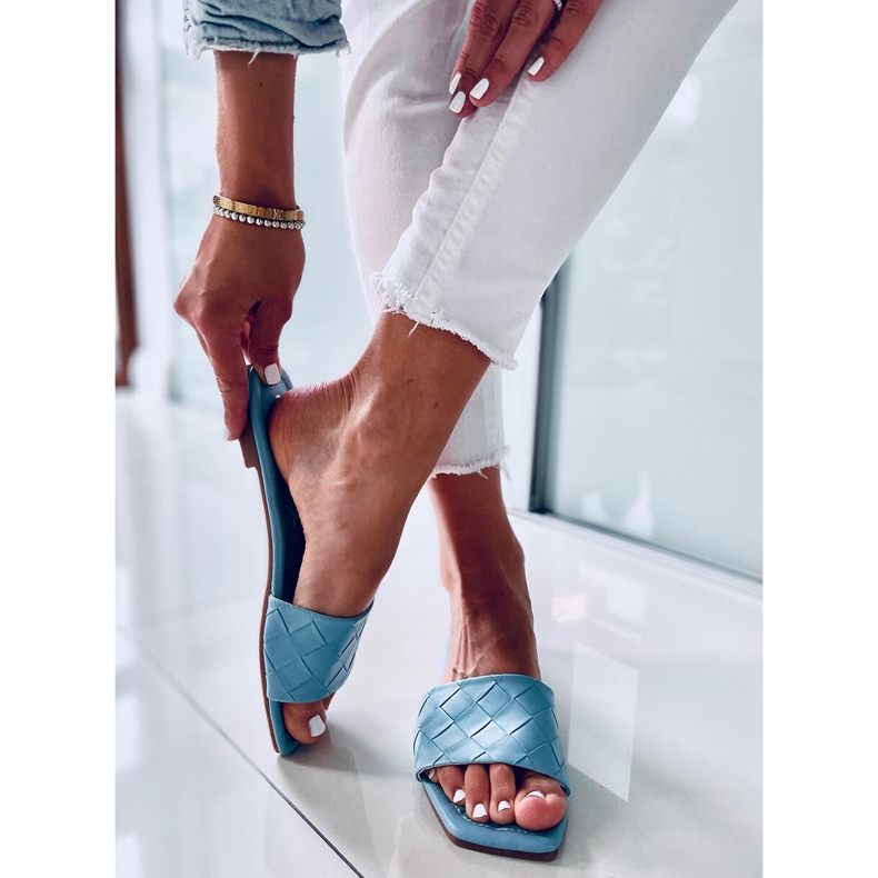 Tossut neliömäisellä pohjalla Sahar LT.BLUE sininen 1