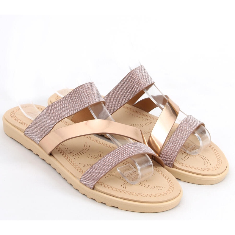 Naisten Diarra Champagne -tossut vaaleanpunainen kultainen 1