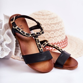 S.Barski Lasten sandaalit soljella Musta Letto 1