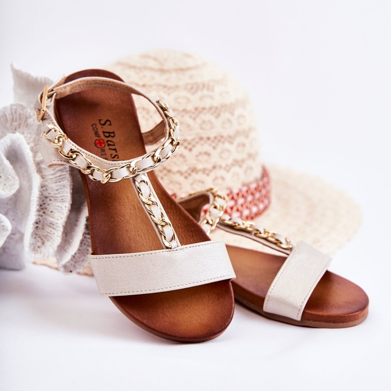 S.Barski Lasten sandaalit soljella beige Letto 1