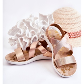 S.Barski Lasten sandaalit tarranauhalla Pink Gold Alise kultainen kultainen 2