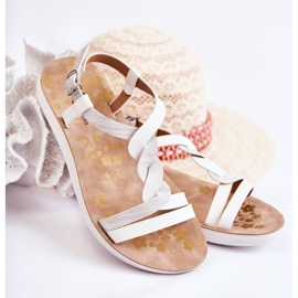 S.Barski Lasten sandaalit soljella, valkoinen Dimmel 1