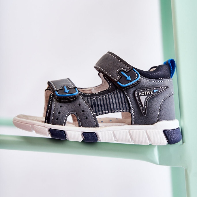 PE1 Mukavat Lasten sandaalit Tummanharmaa Samell 2