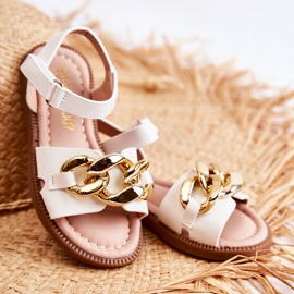 FR1 Lasten sandaalit, joissa valkoinen Layra Velcro ['valkoinen'] 1