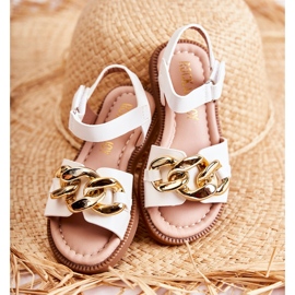 FR1 Lasten sandaalit, joissa valkoinen Layra Velcro ['valkoinen'] 2