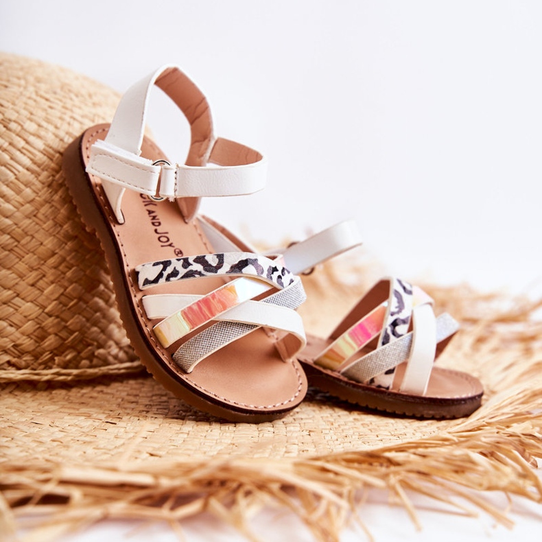 FR1 Lasten valkoiset Nelsonin kesäsandaalit valkoinen valkoinen 1
