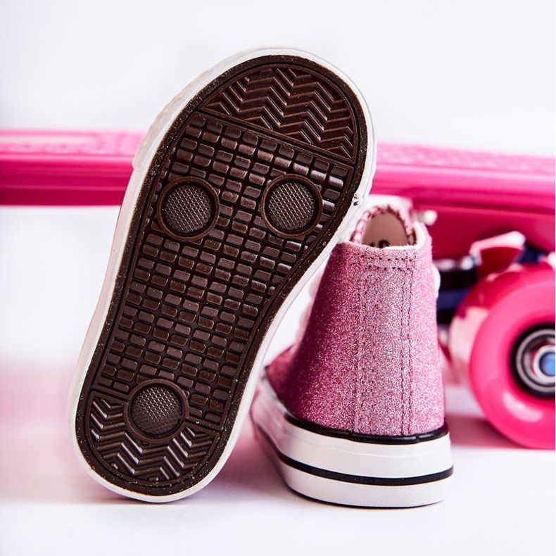 Lasten vaaleanpunaiset Catrina High-top tennarit vaaleanpunainen vaaleanpunainen 2