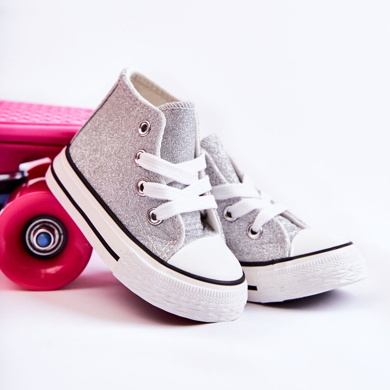 Lasten tennarit, korkea hopea Catrina 1