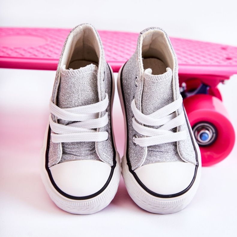 Lasten tennarit, korkea hopea Catrina 2