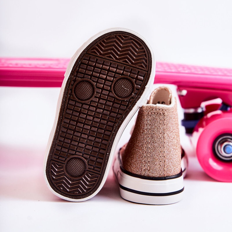 Lasten tennarit, korkea pinkki kultainen Catrina 2