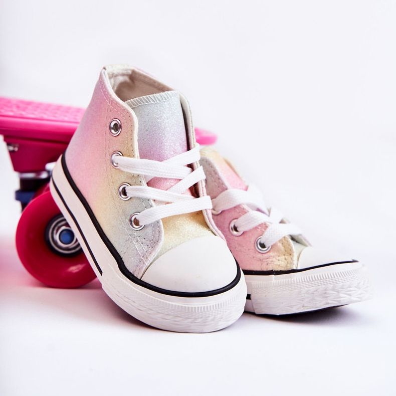 Lasten korkeat tennarit Monivärinen Blanka vaaleanpunainen vaaleanpunainen 1