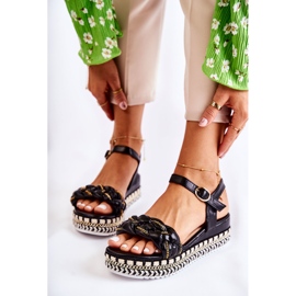 PS1 Naisten kiila sandaalit mustat Chaves 2