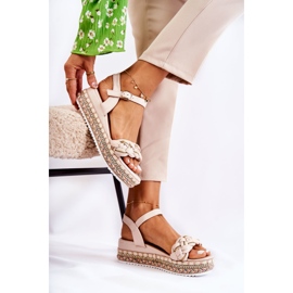 PS1 Naisten Wedge Sandaalit Beige Chaves kultainen 2