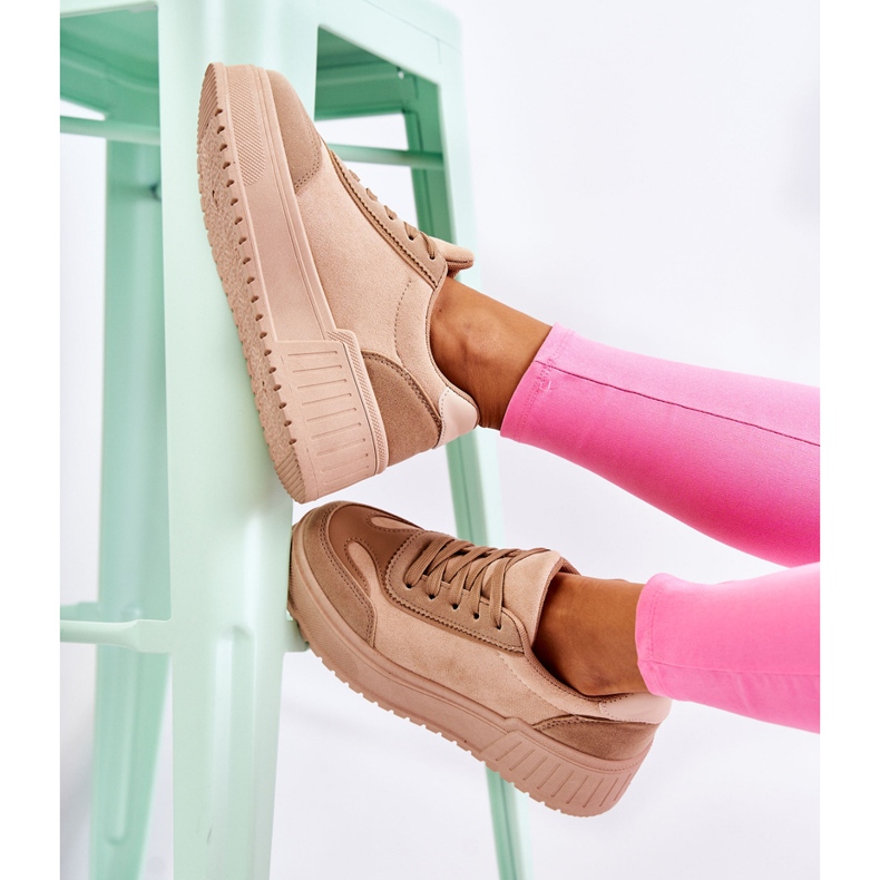 PS1 Naisten mokkanahkaiset urheilukengät beige Segurro 1