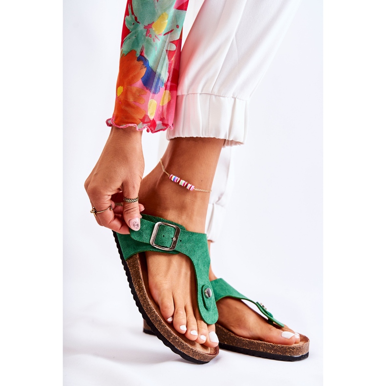 FB1 Naisten tossut soljella Vihreä Elina 2