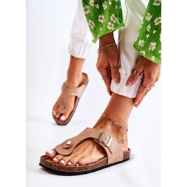 FB1 Naisten tossut soljella beige Elina 2