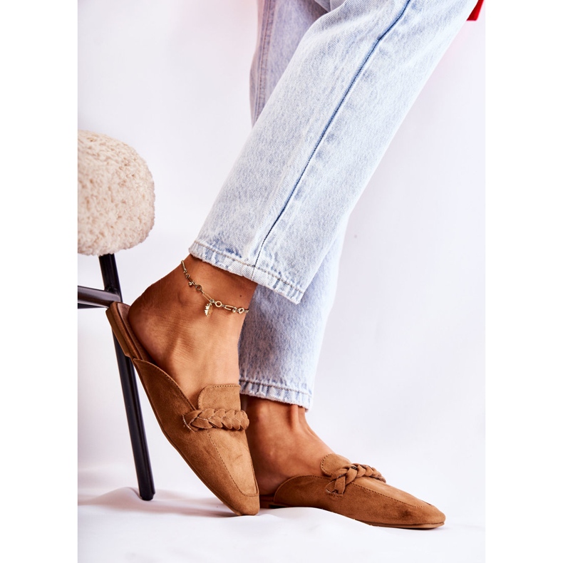 FB1 Naisten tossut Suede Beige Olena ruskea 1