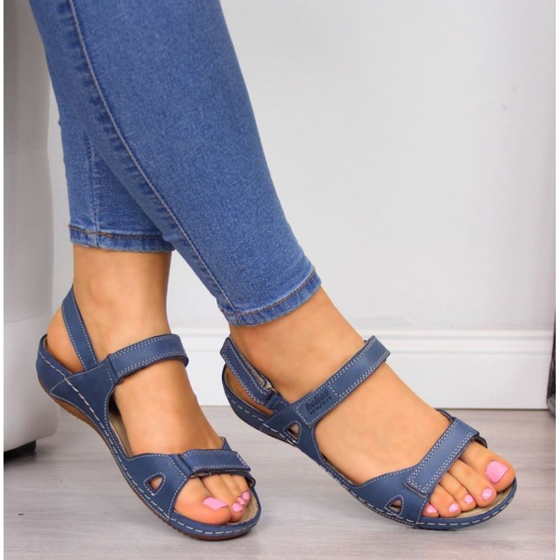 Mukavat sandaalit Helios W H205A laivastonsininen 2