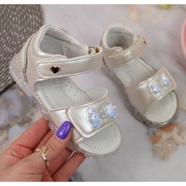 Miss❤E Velcro sandaalit rusetilla Miss Jr EU650A hopea ['hopea'] 1