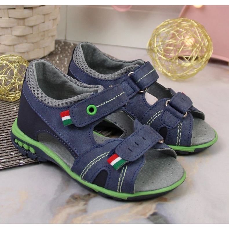 Velcro sandaalit Kornecki Jr KOR6313 laivastonsininen tummansininen 2