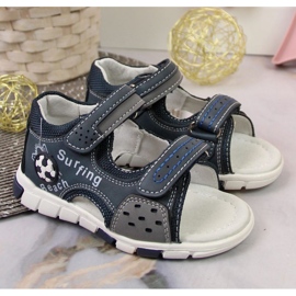 Velcro sandaalit NEWS Jr EU651A laivastonsini-harmaa tummansininen 2