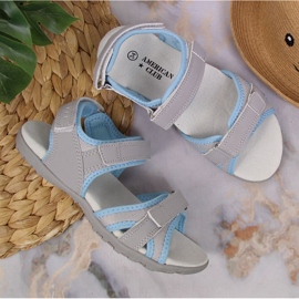 American Club Jr.AM898A velcro sandaalit harmaat 2